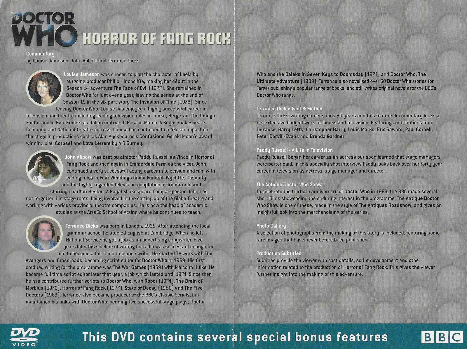 Inserts from BBCDVD 1356